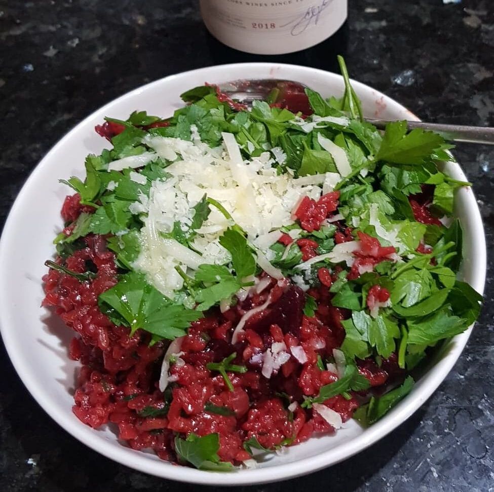 beetroot and red wine risotto