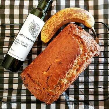 Tathra Homestead banana loaf with extra virgin olive oil